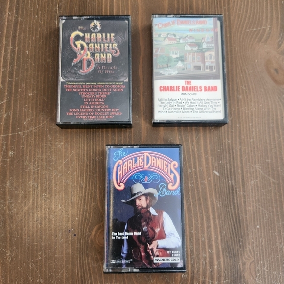The Charlie Daniels Band Casette Tape Lot 3 Vtg Cassette Tapes Tested Working - Picture 1 of 5